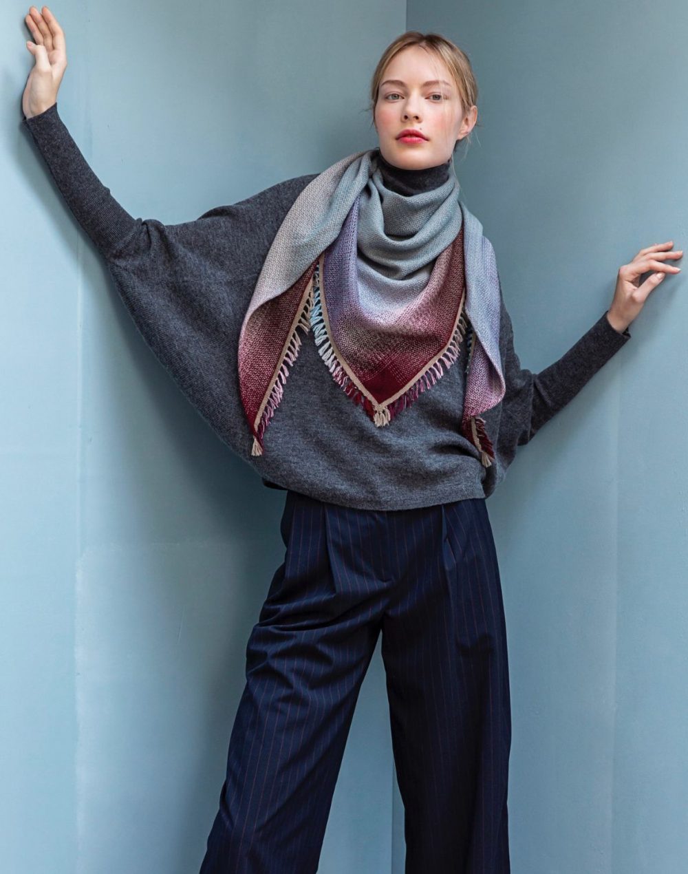 JADE BLEU GRIS & BORDEAUX